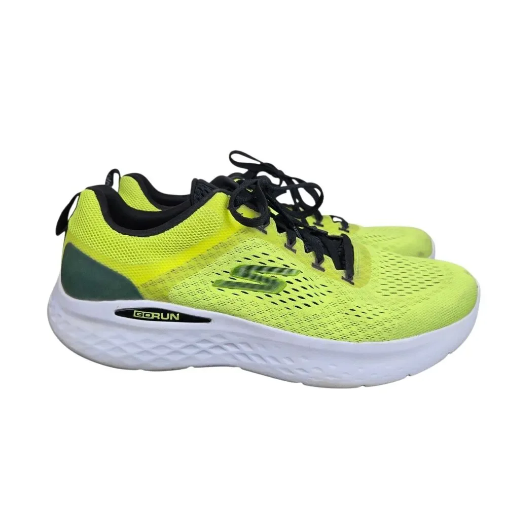 Skechers Go Run Lite Men's Sneakers Trainers 10 Neon Yellow Black Athletic